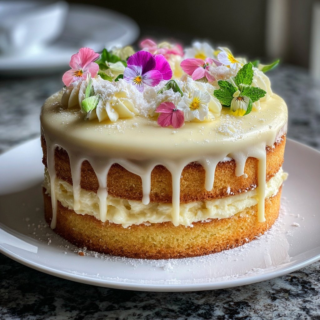 Moist Spring Vanilla Layer Cake