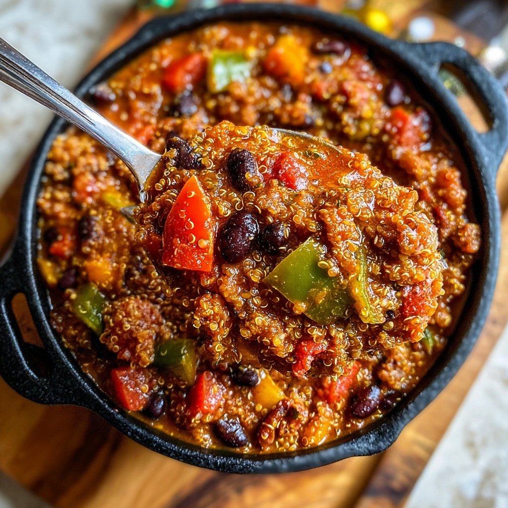Healthy Crockpot Quinoa Chili