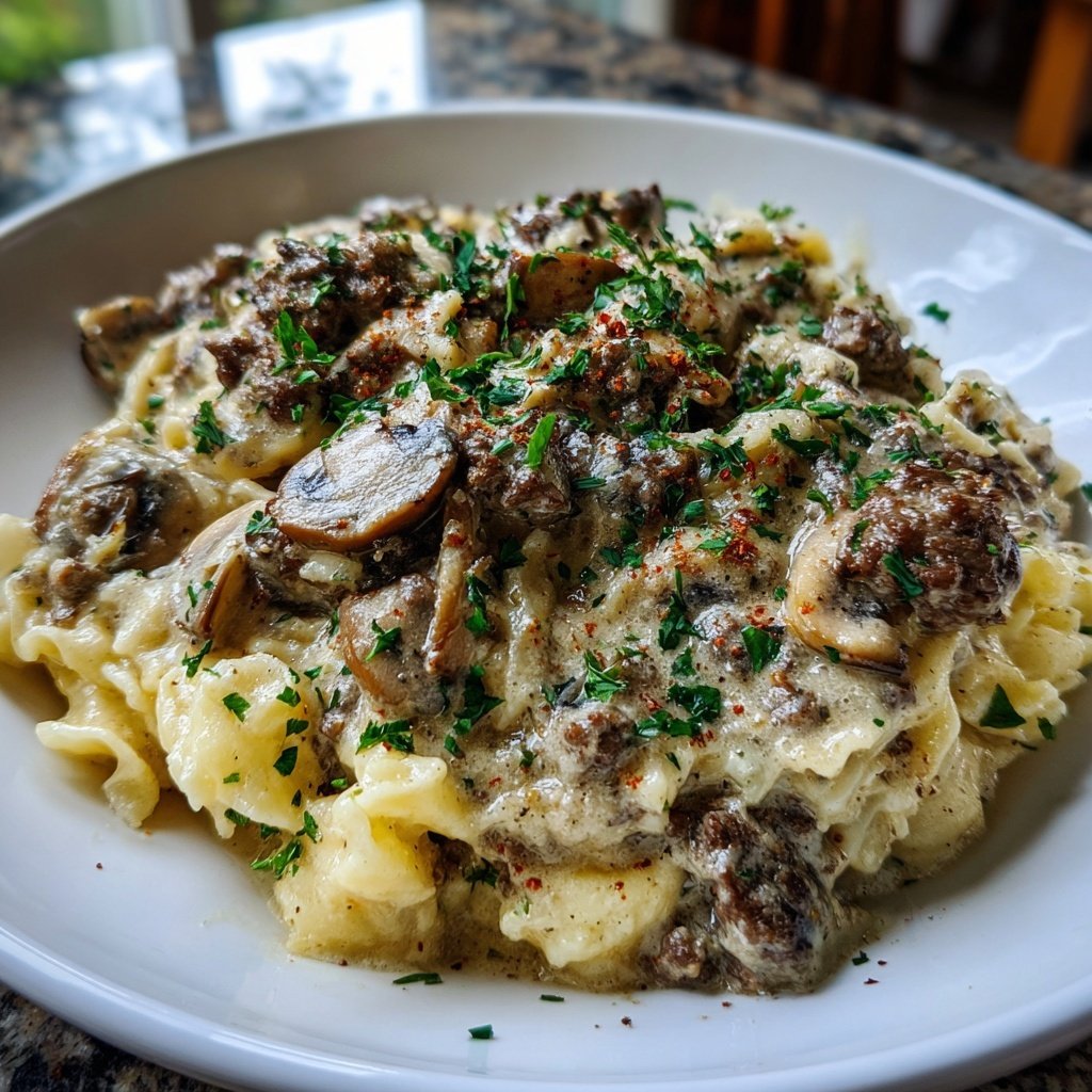 Ground Beef Stroganoff