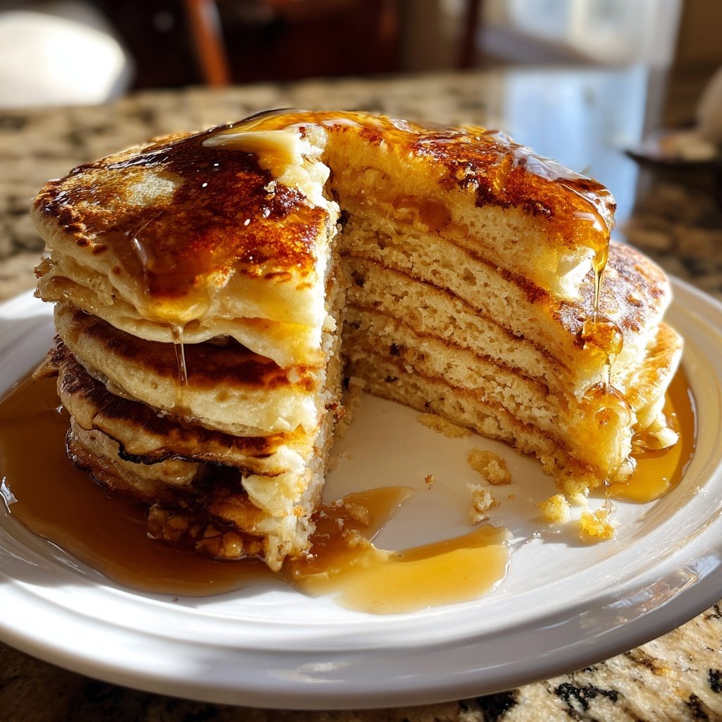 Valentines Breakfast Vanilla Almond Pancakes