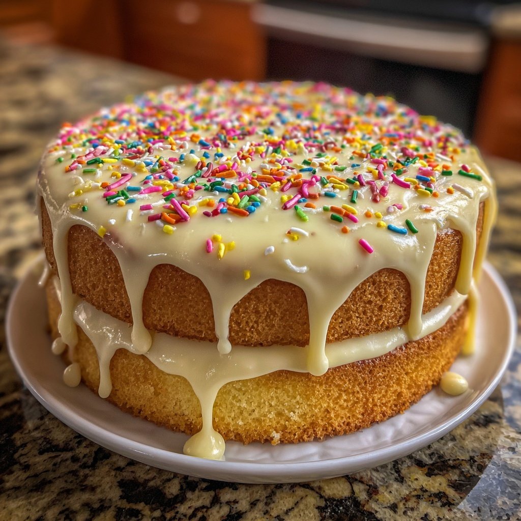 Classic Vanilla Birthday Cake