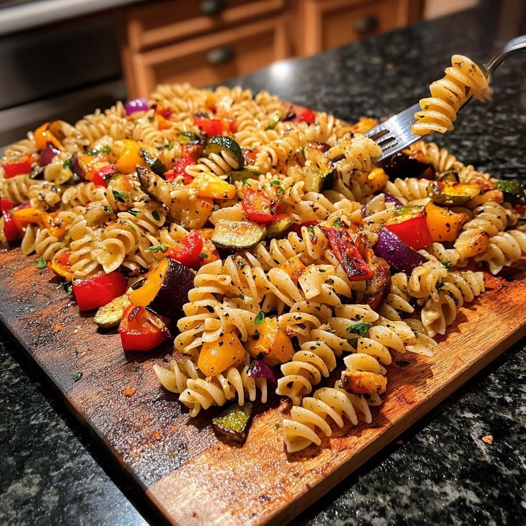 Valentine Dinner Roasted Veggie Pasta