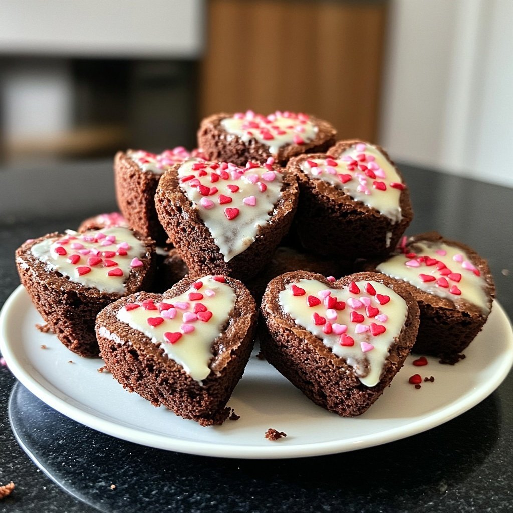 Valentines Treats Mini Brownie Hearts