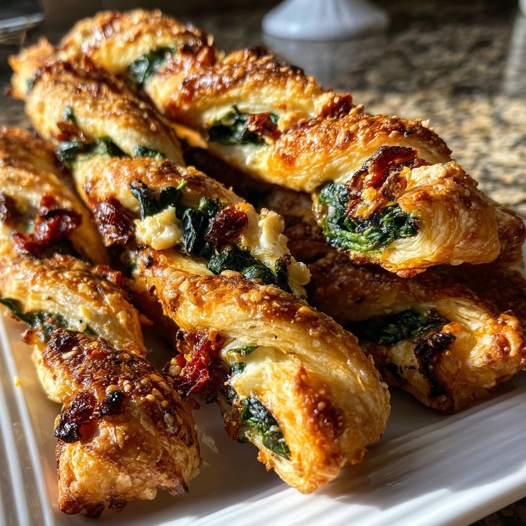 Super Bowl Appetizer Puff Pastry Veggie Twists