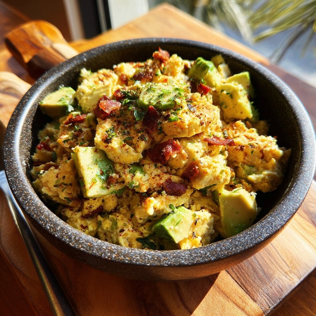 Keto Breakfast Bowl With Avocado