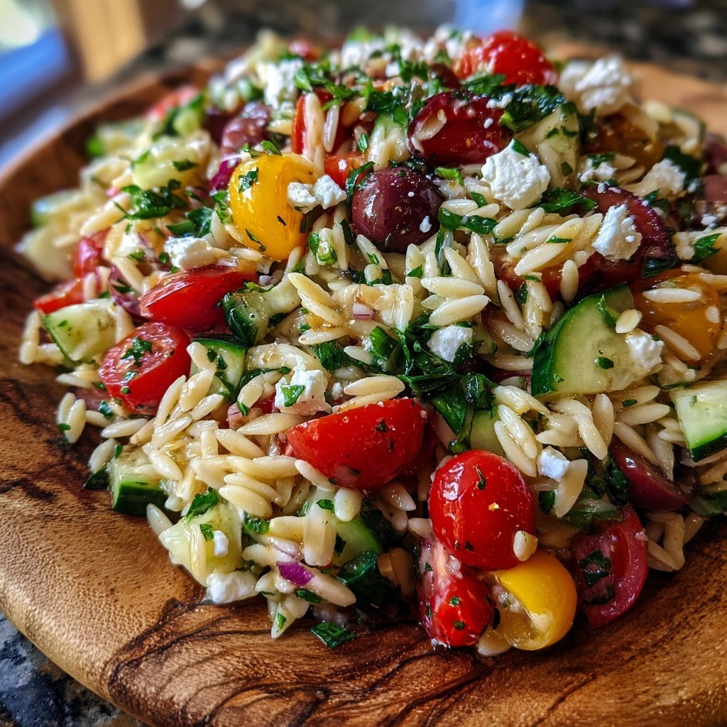 Mediterranean Orzo Salad With Herbs