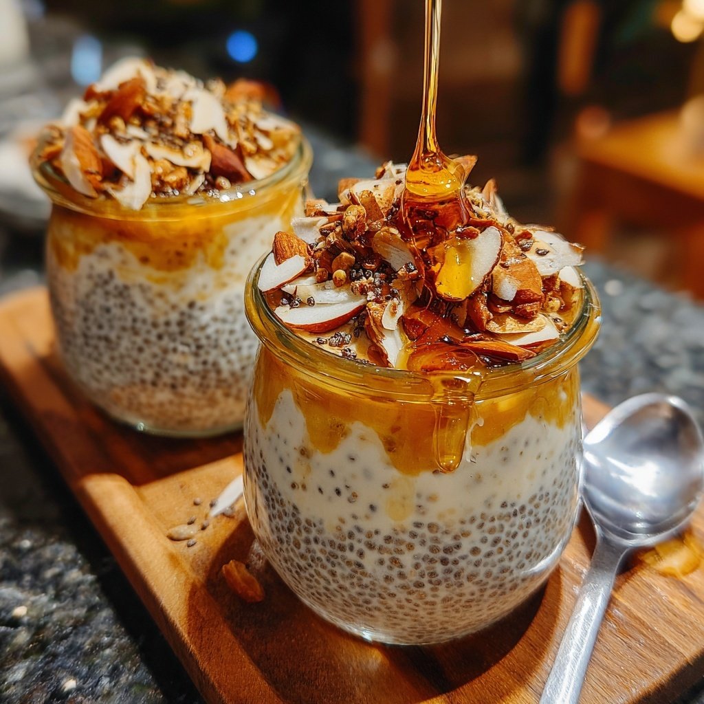 Vanilla Almond Yogurt Chia Pots