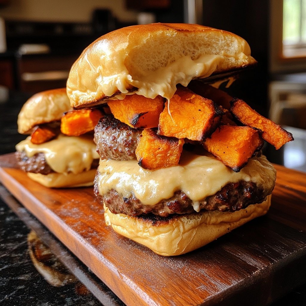 Sliders with Roasted Sweet Potato