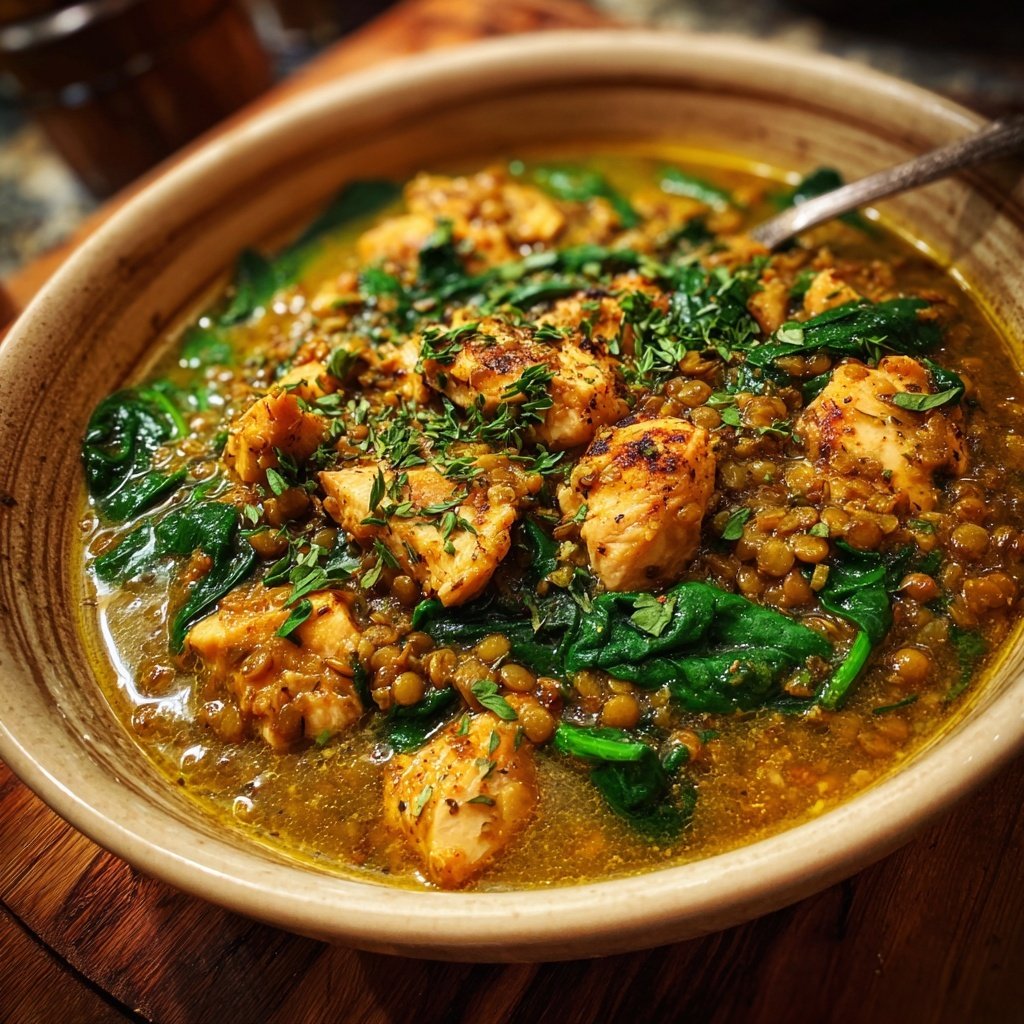 High Protein Chicken And Lentils