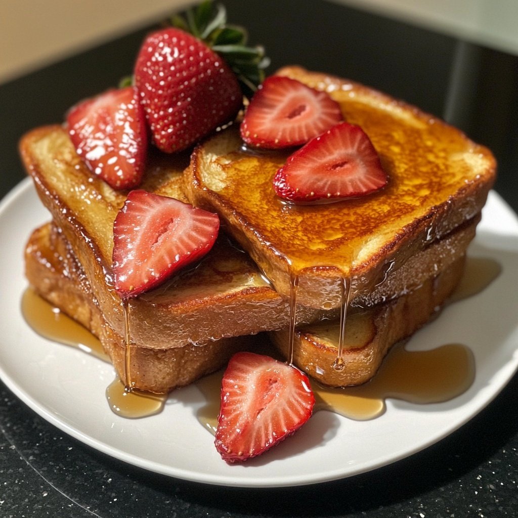 Valentine Breakfast Strawberry French Toast