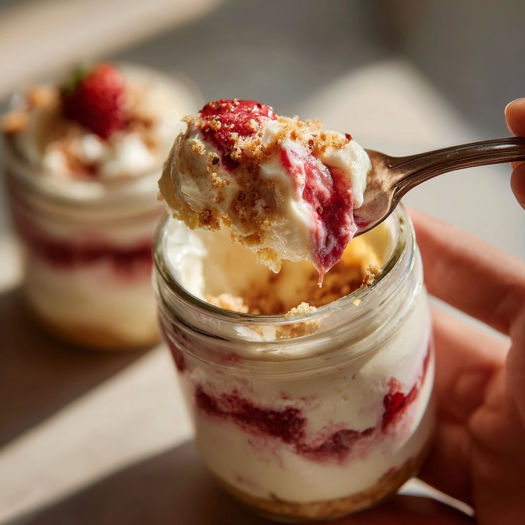 Strawberry Banana Yogurt Jars